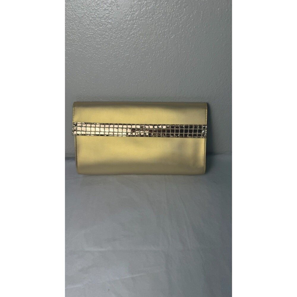 Vintage Original Parfums by Christian Dior Gold Vinyl Clutch Evening Bag.Mint
